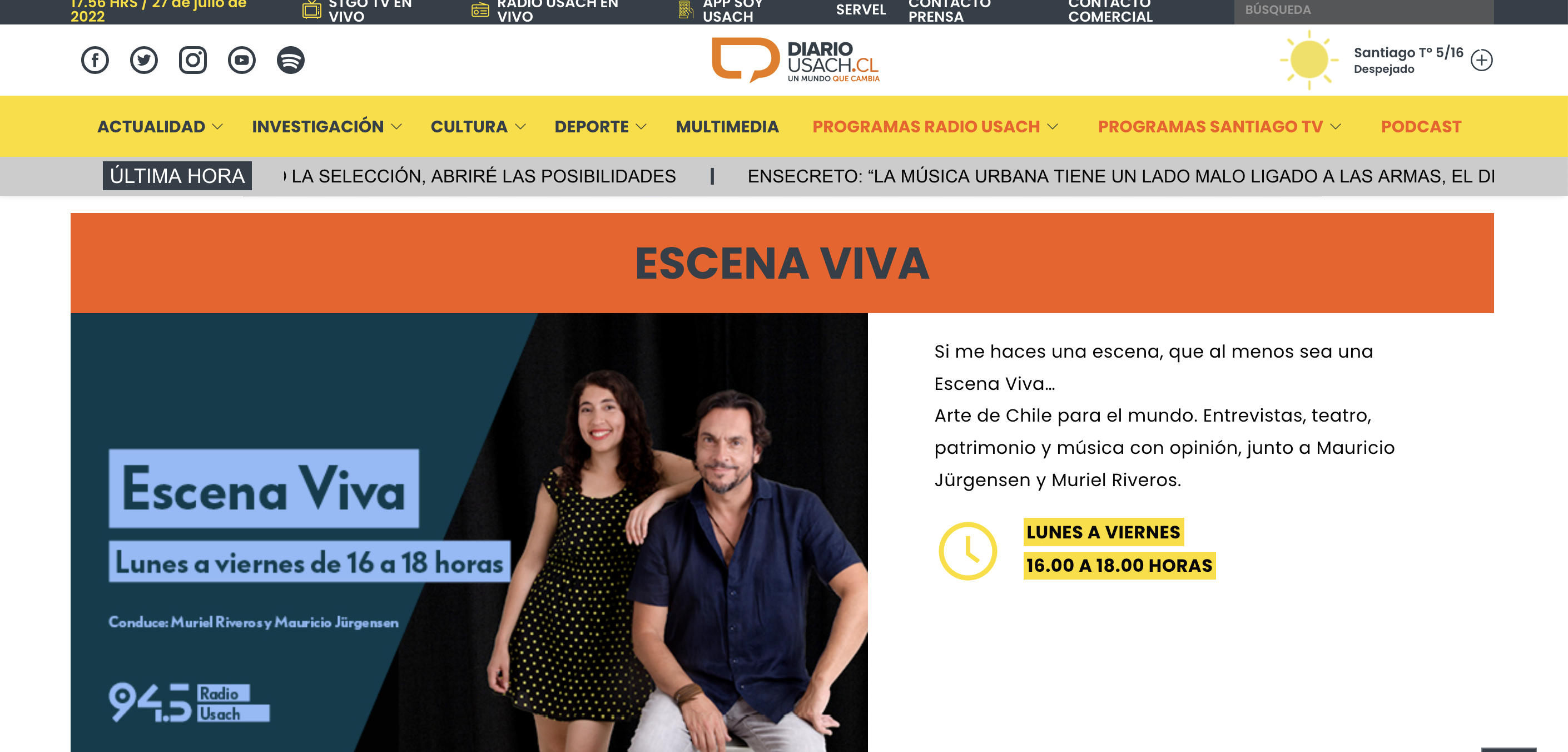 Entrevista Radio Usach